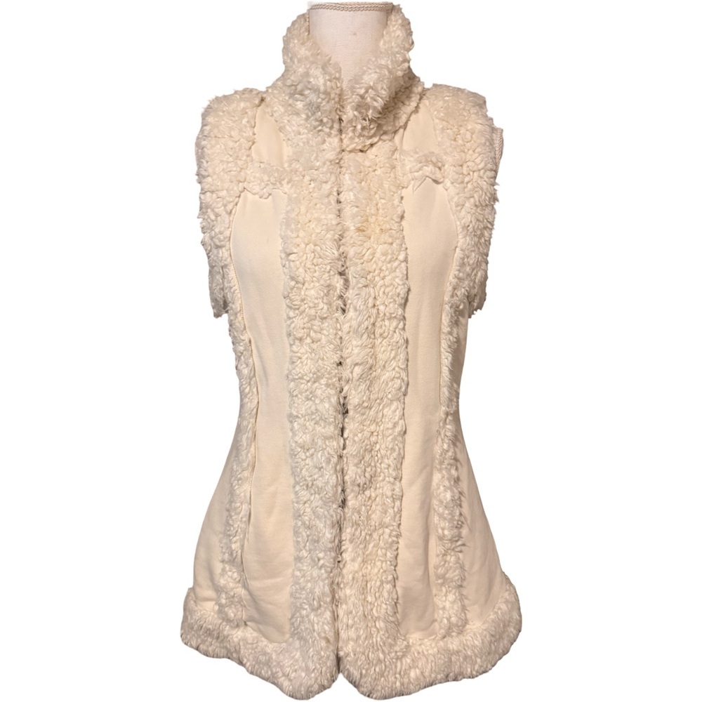 Lucky Brand Cozy Cream White Sherpa Vest